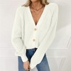 Fall Women's Crochet Cardigan Lightweight Duster Long Sleeve Hollow Out Kint Outwear Sweater - 3 of 4