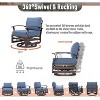 ALAULM Aluminum Patio Furniture Set 9-Seat Modern Metal Outdoor Conversation Sets w/45in Propane Fire Pit Table - 4 of 4