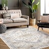 Vintage Runner Rug – Gray Low Pile Washable Carpet, Stain-Resistant, Fade-Resistant, Non-Slip for Entryway, Dining, or Bedroom - 4 of 4