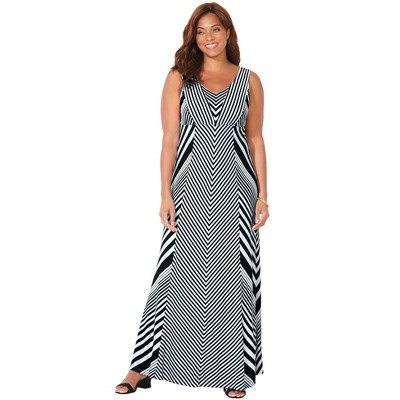 V-neck Maxi Tank Dress ...