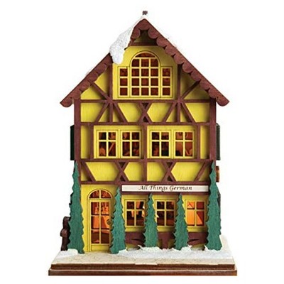 Old World Christmas Ginger Cottages Wooden Ornament, All Things German