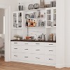 FUFU&GAGA Tempered Glass Display Cabinet Multifunctional Living Room Storage Cabinet - 4 of 4