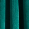 Lush Décor Prima Velvet Solid Light Filtering Grommet Window Curtain Panels Teal Green 38X84 Set - 2 of 4