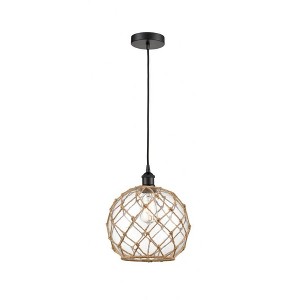 Farmhouse Rope - 1 Light Mini Pendant In Industrial Style-12.75 Inches Tall and 10 Inches Wide - 1 of 1
