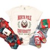 Simply Sage Market Women's North Pole University Coquette Short Sleeve Garment Dyed Tee - 2 of 4