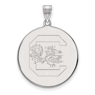 Black Bow Jewelry 14k White Gold South Carolina Gamecocks NCAA Extra Large Pendant