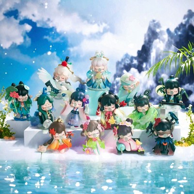 ROBOTIME Mini Figures Chinese Classical Poetry Blind Box, Surprise Box Collectible Toys, Action Figures Doll, Multicolored, 1.57"*1.57"*1.57"
