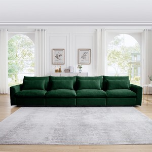 Christopher Knight Home Glenn 4-Seater Corduroy 157.5" Sofa with 4 Waist Pillows - 1 of 4