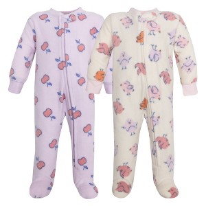Hudson Baby Infant Girls Fleece Sleep and Play, Baby Bird - 1 of 4