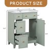 24" Bathroom Vanity with Sink, Free Standing Single Basin Vanity Set with Two Drawers and One Door - Leovsnove - 4 of 4