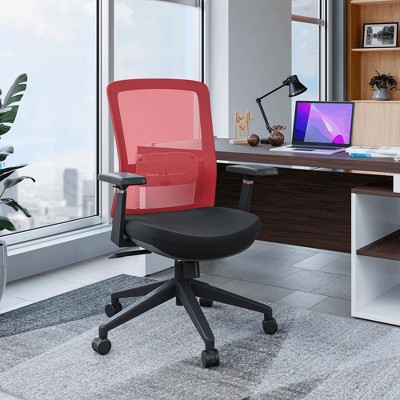 LeisureMod Ingram Ergonomic Office Chair – Adjustable Height, Swivel, and Tilt Function, Comfortable Task Seating for Home or Office