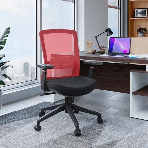 LeisureMod Ingram Office Chair - Adjustable Height, Swivel, and Tilt, Ergonomic Design - 1 of 4