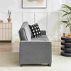 VASIP Plush Corduroy 3-Seater Sofa - Modern Compact Couch for Small Spaces, Living Room,Black - 4 of 4