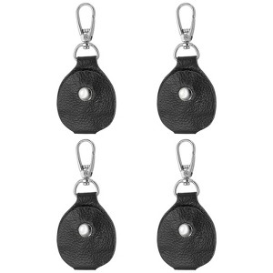 Unique Bargains Genuine Leather Portable Metal Buckle Key Fob 4 Pcs - 1 of 4