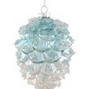 Northlight Icy Pine Cone Glass Christmas Ornament - 4.75" - Blue and White - image 4 of 4