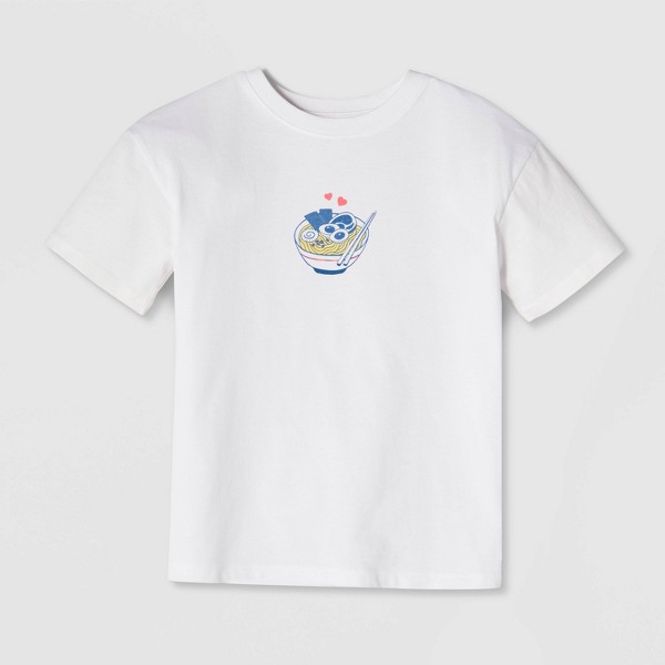 Playera de niña manga corta 100% algodón 'Ramen Lover' talla grande con gráfico - Cat & Jack™ Blanco 2