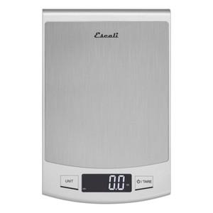 Escali Passo Large Capacity Digital Scale: Stainless Steel Kitchen Food Scale with Backlit Display, 22lb Max Capacity - 1 of 3