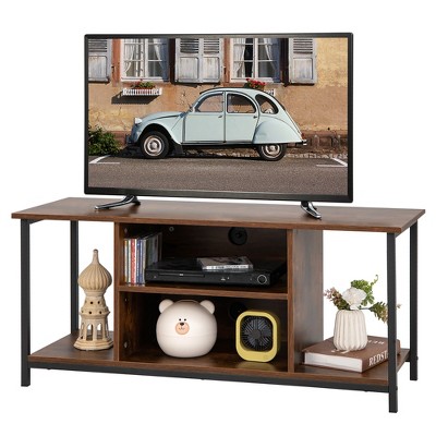Tangkula Mid-Century TV stand Media Console Table Entertainment Center w/Adjustable Shelf