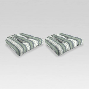Outdoor Wicker Settee Seat/Chair Cushion Set - Jordan Manufacturing - 1 of 3