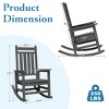 Hyleory HDPE Modern Resin Outdoor Rocking Chair, Patio Adirondack Chair for All Seasons - 4 of 4