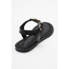 Giulia - Black Leather Flat Sandal (Women) | Forever & Always Shoes - 3 of 4