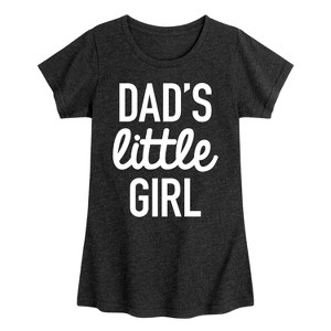 Girls' - Instant Message - Dad Set Little Girl Fitted Short Sleeve Graphic T-Shirt - 1 of 4