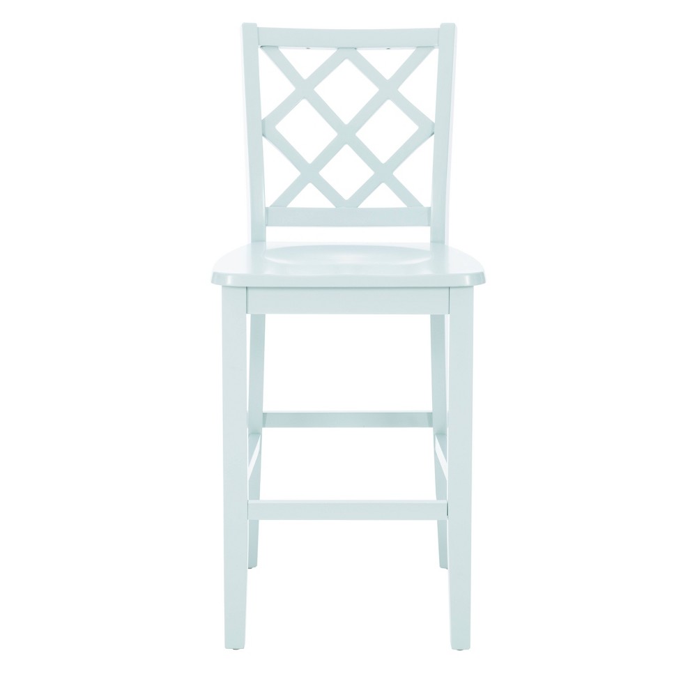 Photos - Storage Combination 25.25" Shelby X-Back Farmhouse Counter Height Stool Mint Green - Powell