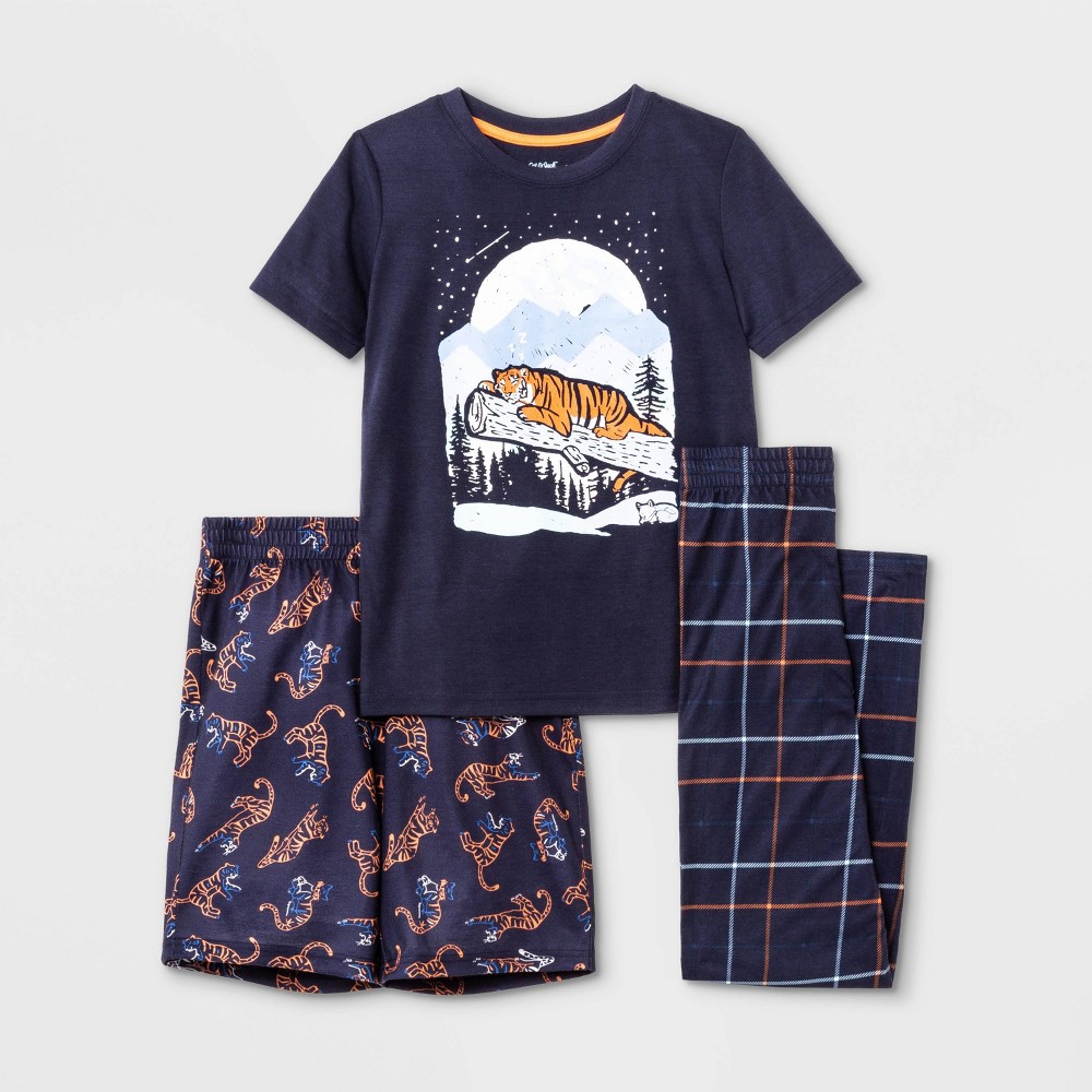 Boys' Sleeping Tiger Pajama Set - Cat & Jack Blue L