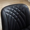 HDZNVF Set of 2 Dining Chairs Mid Century Modern Kitchen Chair Comfortable Upholstered Faux Leather - 2 of 4