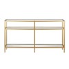 29' Contemporary Metal Console Table in Gold - Henn&Hart - 3 of 4