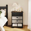 Costway 4-Drawer Dresser Modern Chest Storage Organizer with Open Shelves Anti-Tip Kits White/Black - 2 of 4