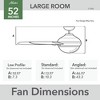 Hunter Fans 52" Georgetown Ceiling Fan Fresh White with Light Kit and Handheld Control - 2 of 4
