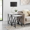 Square Marble Finish Nesting Side Table Set - Danya B. - 2 of 4