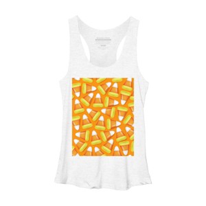 Women's Design By Humans Halloween Candy Corn By NewburyBoutique Racerback Tank Top - 1 of 3