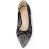 Allegra K Women's Pointed Closed Toe Bow Rhinestone Mesh Ballerina Flats - 2 of 4
