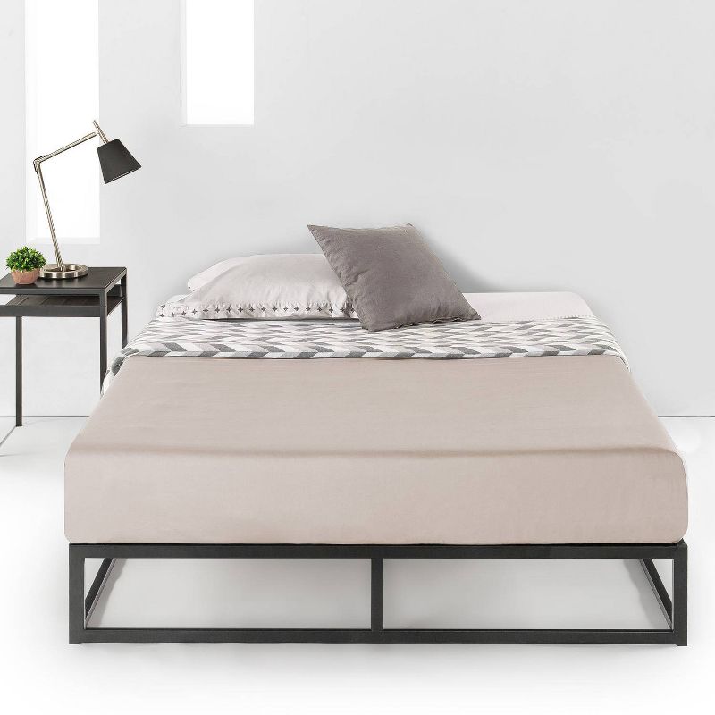 10" Modernista Metal Platform Bed Frame Black - Mellow, 2 of 9