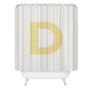 Deny Designs April Lane Art Block Monogram Shower Curtain - 1 of 3