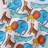 MyKids-USA Summer Baby Kids Cartoon Lions and Elephants Pattern T-shirt and Shorts Clothing Set for Boys - 3 of 4