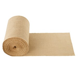 VEVOR Burlap Fabric Roll, 14” x 150 ft & 50 x 50 High Density Wide Natural Burlap Fabric Rolls, Jute Fabric Burlap Tree Wrap Roll, for Decor, Crafts - 1 of 4