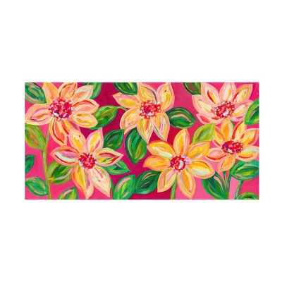 Trademark Fine Art - Carrie Schmitt Floral Painting 2 Canvas Art - 32 X ...