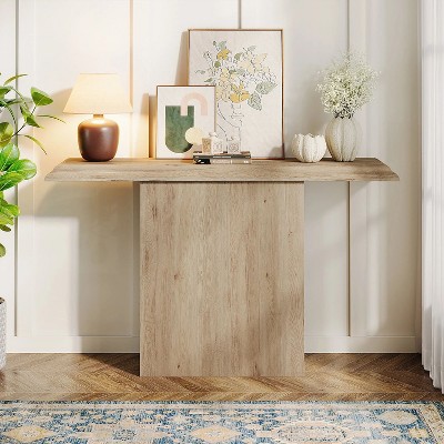 Hommoo 41" Farmhouse Console Table Oak