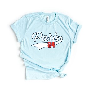 Simply Sage Market Women's Paris 24 Cursive Short Sleeve Graphic Tee - 1 of 4