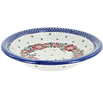 Blue Rose Polish Pottery T04 Galia Soup Plate