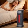 ROVSUN 1500W Tower Heater w/Remote Control, 17''H Electric Space Heater with 50-90℉ Temperature Adjustment, Tip-over & Overheat Protection - 3 of 4