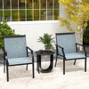 Tangkula Set of 4 Patio Dining Chairs Outdoor Armchairs w/ Sturdy Metal Frame - 3 of 4