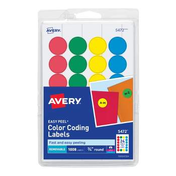 Royal Green Colored Labels 1 inch in 13 Assorted Colors - Sticker Dots 25mm One inch - 312 Pack