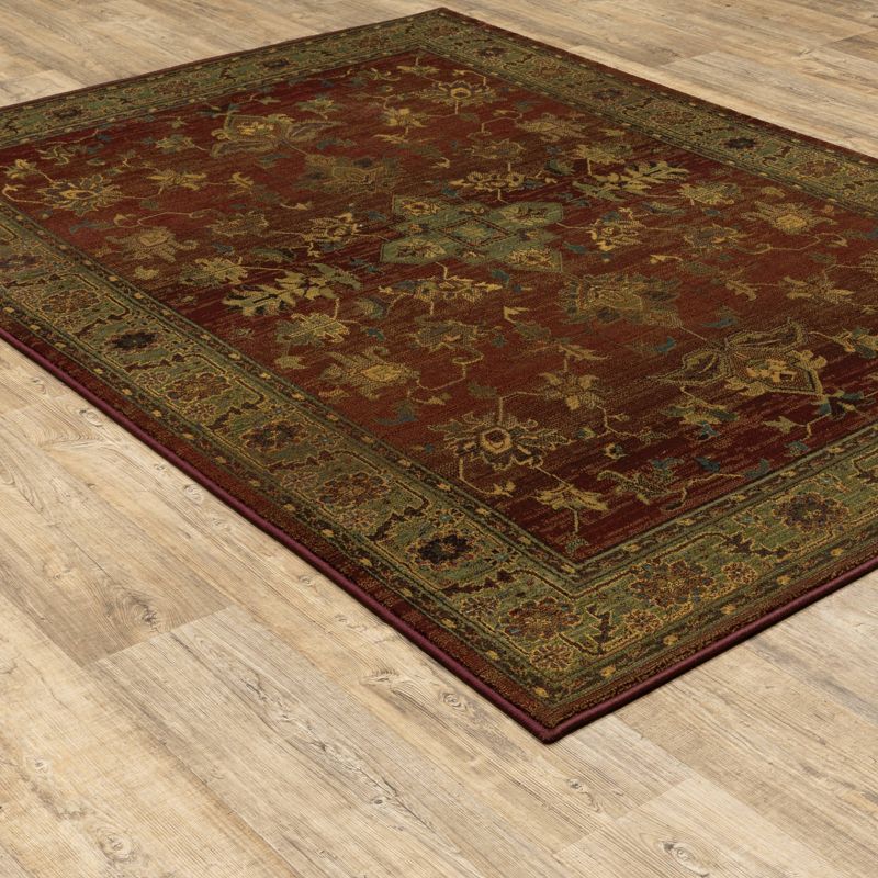 Ansley Area Rug - Red (7&#39;10&#34;x11&#39;), Vintage Washed Effect, Stain-Resistant, Machine-Woven, Pet Friendly, 5 of 16