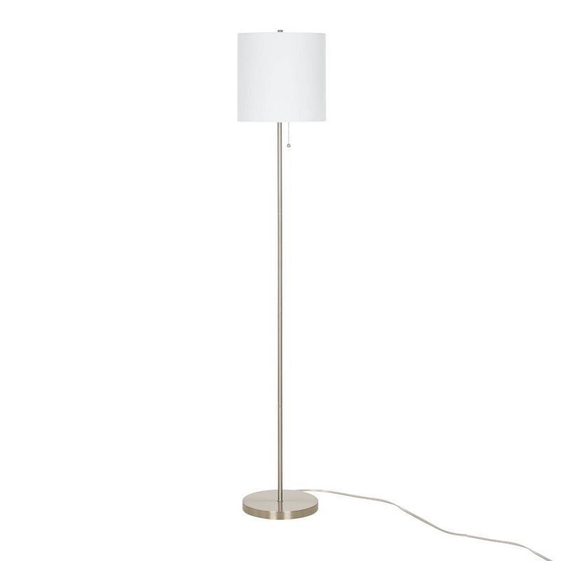 56.5&#34; Metal Stick Floor Lamp (Includes LED Light Bulb) Silver - Cresswell Lighting, 6 of 8