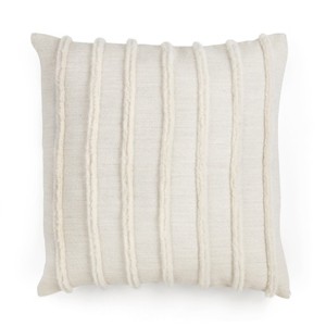Park Hill Collection Texture Stripe Alpaca Wool Square Pillow Cover - 1 of 4
