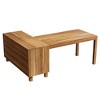 Resenkos Computer Desk, Office Desk, Study Desk,59" L-Shaped Executive Desk, Computer Desk Home Office Desk With Storage Cabinet,Brown - 2 of 4